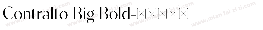 Contralto Big Bold字体转换